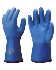 [ยกเลิก] Showa Thermal Gloves No490 Oil Resistant Bore Thermal Gloves สีน้ำเงิน ไซส์ M