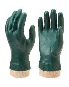 ถุงมือไวนิลคลอไรด์ (มีซับใน) No50 ถุงมือน้ำหนักเบา ไฮลอน สีเขียว ไซส์ LL