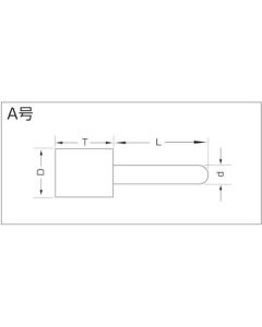 หินลับมีด NP pack พร้อมเพลา WA A 32 x 32 x 6
