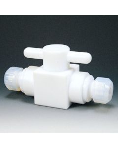 ข้อต่อบอลวาล์วสองทางขนาดกะทัดรัด PTFE ชนิดยางฟลูออโร 10φ