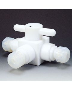 ข้อต่อบอลวาล์วสามทางขนาดกะทัดรัด PTFE ชนิด 8φ perflow