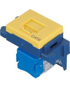 สินค้า ซีรีส์ ข้อมูล แจ็คโมดูลาร์ CAT6 ชนิดฝังตัว สีเหลือง