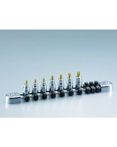 nepros 6.3sq. Stubby Torx (Ｒ) bit Set (7pcs) 1ชุด