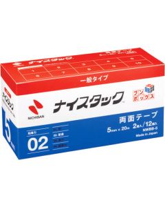 เทปสองหน้า ซ้อน NWBB-5 5มม. x 20ม. (รวมม้วนใหญ่ 12 ม้วน) 1 ชุด มี 2 ม้วน