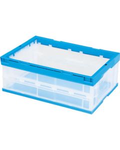 ลังพลาสติกพับได้ ไม่มีฝาปิด 30L 530 x 366 x 205 Transparent / Blue