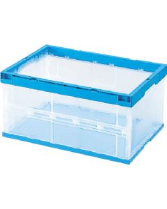 ลังพลาสติกพับได้ ไม่มีฝาปิด 40L 530 x 366 x 271 Transparent / Blue