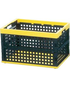 ลังพลาสติกโปร่งพับได้ ไม่มีฝาปิด 32L 470 x 350 x 240 Yellow Black