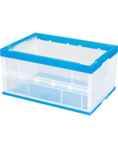 ลังพลาสติกพับได้ ไม่มีฝาปิด 75L 650 x 440 x 329 Transparent Blue