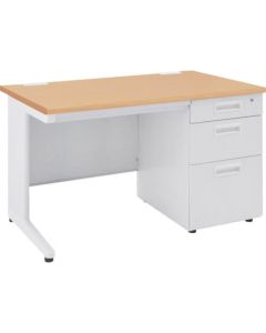 Desk with a Tier of Drawers on one Side