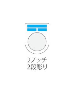 ปุ่มกด (ป้ายชื่อแว่น) φ22.5 (แยกทำ) สลัก 2 ขั้น 2 ร่อง