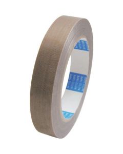 เทปผ้าใยแก้วเคลือบ PTFE P-440 ความหนาของวัสดุฐาน 100μ x 25.4 มม. x 33 ม. สีน้ำตาลอ่อน