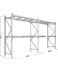 Pallet Rack(Load Capacity Per Pair of Beams:2 ton) ชุดละ 1อัน