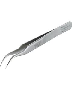 แหนบสแตนเลสปลายโค้ง 120mm ปลาย 0.2mm (SUS316L)