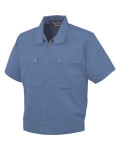 เสื้อเบลาส์แขนสั้น P-6690 6E สีน้ำเงิน SS