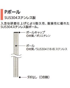 เสาตั้งชั้นวาง P855 H862mm ไม่มี DB