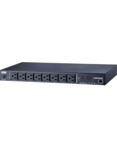 eco PDU/NEMA/1U type/8 พอร์ต/ติดตั้งฟังก์ชันการวัด/รองรับเซ็นเซอร์อุณหภูมิและความชื้น