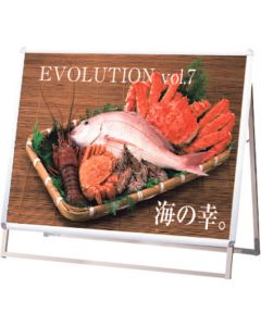 ขาตั้งโปสเตอร์กริ๊ปสแตนด์ ป้ายภายในอาคาร B1 แถวแนวนอน หน้าเดียว สีเงิน