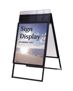 Poster Grip Stand Signboard with Brochure Cases 1อัน