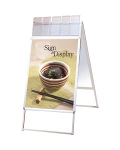 Poster Grip Stand Signboard with Brochure Cases 1อัน