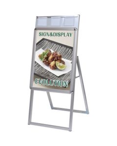 Poster Grip Stand Signboard with Brochure Cases