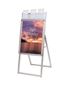 Poster Grip Stand Signboard with Brochure Cases 1อัน