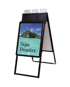 Poster Grip Stand Signboard with Brochure Cases 1อัน