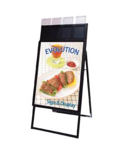 Poster Grip Stand Signboard with Brochure Cases 1อัน