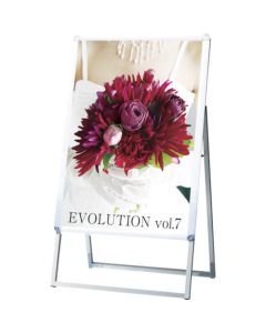 Poster Grip Stand Signboard with Brochure Cases