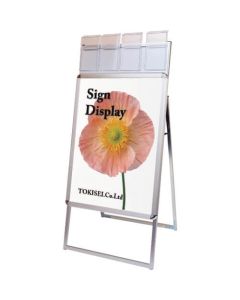 Poster Grip Stand Signboard with Brochure Cases 1อัน