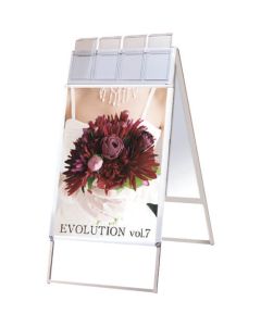Poster Grip Stand Signboard with Brochure Cases 1อัน