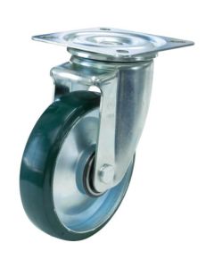 Plate Type Caster PM Series  (pressed urethane wheel)