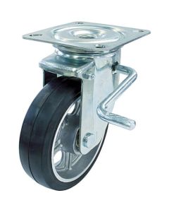 Aluminum Wheel Rubber Caster