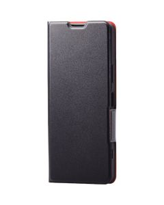 เคสหนังนิ่มสำหรับ Xperia 1 II แบบบางพร้อมแม่เหล็กสีดำ