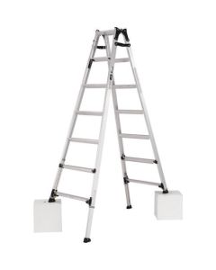 Aluminum Adjustable Leg Stepladder