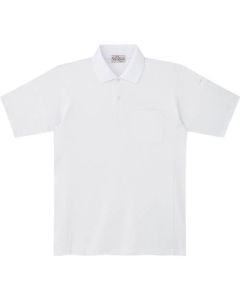 เสื้อโปโลแขนสั้นป้องกันไฟฟ้าสถิตย์เป็นมิตรกับสิ่งแวดล้อม สีขาว LL