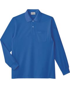 เสื้อโปโลแขนยาวป้องกันไฟฟ้าสถิตเป็นมิตรกับสิ่งแวดล้อม SS สีฟ้ารอยัล