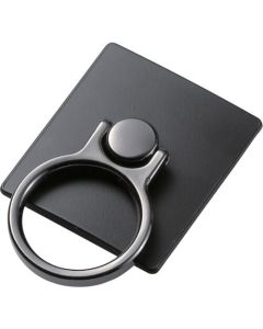 Smartphone strap/Finger strap/Italian soft leather/Black 1อัน