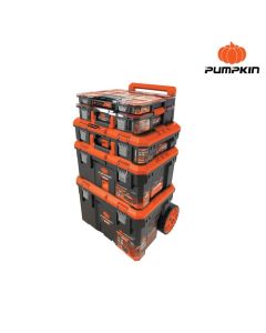 PUMPKIN 20908 Multi Stack ชุดกล่องเครื่องมืออเนกประสงค์ 5ตัว/ชุด พร้อมล้อและด้ามเข็น PTT-MST5