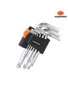 PUMPKIN 28533 หกเหลี่ยมโอซาก้าตัวสั้นS2ตัวสั้น หัวบอล9ตัวชุด PTT-HKB9S