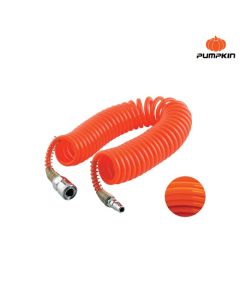 PUMPKIN 31422 สายลมPUรุ่นขดสปริง10M. สีส้ม 5x8mm.พร้อมข้อต่อ ONE TOUCH