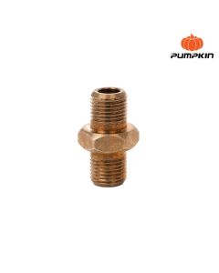 PUMPKIN 31450 ข้อต่อนิปเปิ้ลทองเหลือง รุ่น APOLLO 1/8 * 1/8