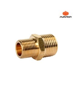 PUMPKIN 31455 ข้อต่อนิปเปิ้ลทองเหลือง รุ่น APOLLO 1/4*3/8