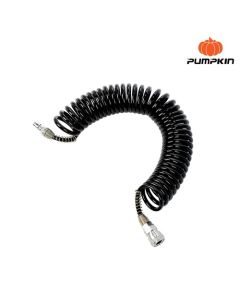 PUMPKIN 31505 สายลมขดสปริง+coupler 6M รุ่นAPOLLO สีดำ5*8