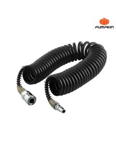 PUMPKIN 31508 สายลมขดสปริง+coupler 15M รุ่นAPOLLO สีดำ5*8