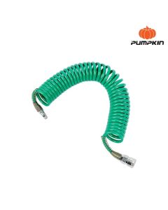 PUMPKIN 31512 สายลมขดสปริง+coupler 6M รุ่นAPOLLO สีเขียว5*8