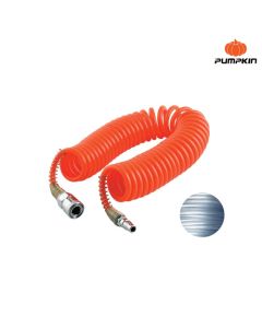 PUMPKIN 31521 สายลมขดสปริง+coupler 12M รุ่นAPOLLO สีใส5*8
