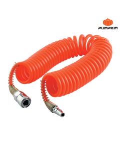 PUMPKIN 31522 สายลมขดสปริง+coupler 15M รุ่นAPOLLO สีใส5*8