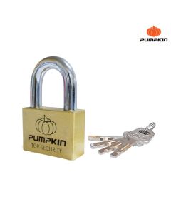PUMPKIN 39210 กุญแจแขวน ทองเหลือง รุ่นเหลี่ยม คอยาว 55mm