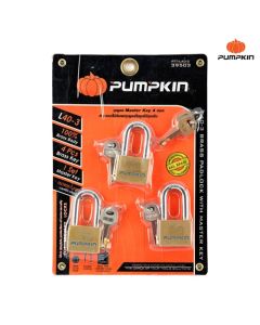PUMPKIN 39503 กุญแจแขวนมาสเตอร์คีย์ 3ตัว/ชุด ยาว 403
