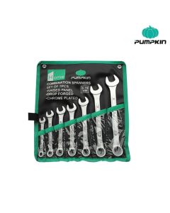 PUMPKIN 44985 ชุดประแจแหวนข้างปากตายข้าง 7 ตัว/ชุด (8-19มม.)
